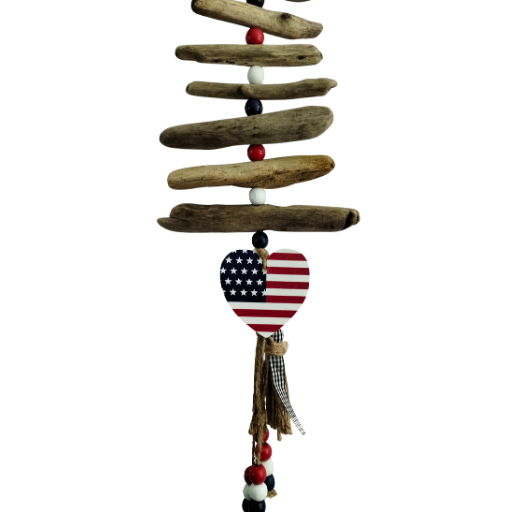 Red, White & Blue Driftwood Garland